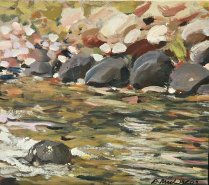 Painting of river rocks for sale